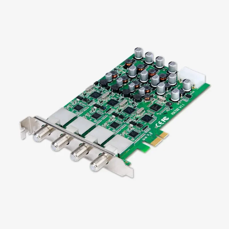Quad ATSC Digital / Satellite Receiver PCIe TV Tuner Card for Windows & Linux PC - Image 2